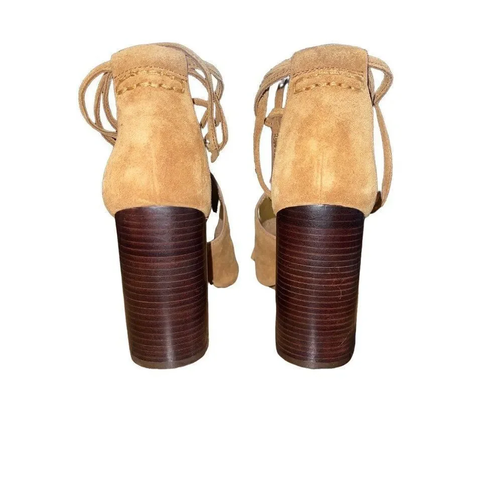 1. State Tilya Leather Block Heel Open Toe Sandals Size 7‎